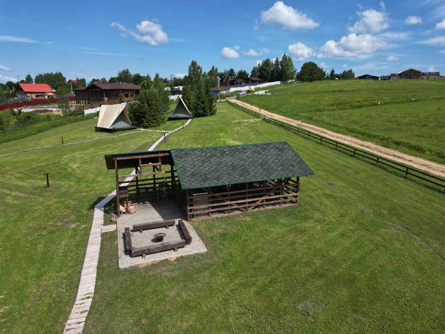 видео с коптера, ферма, дмитров,