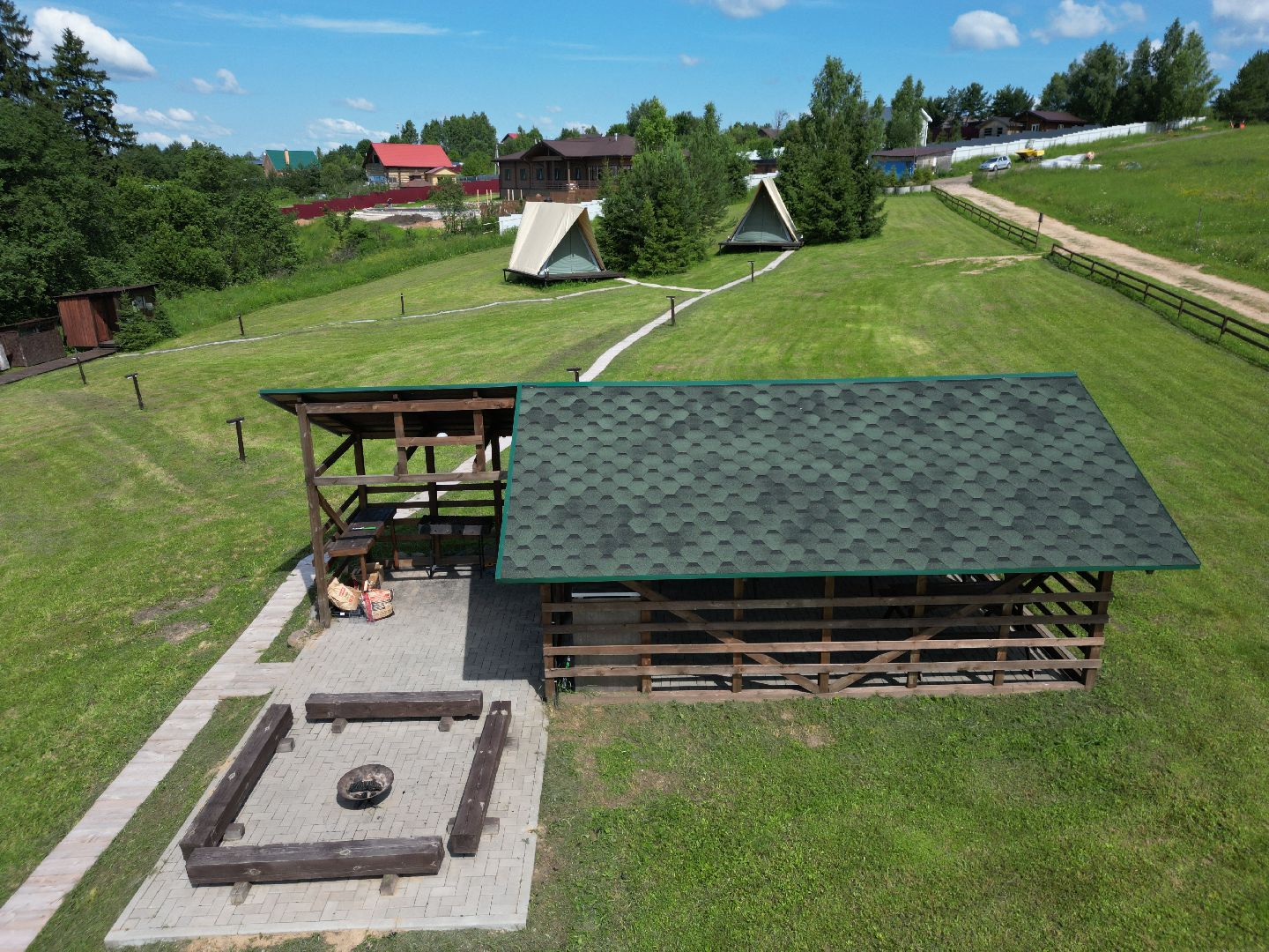 видео с коптера, ферма, дмитров,