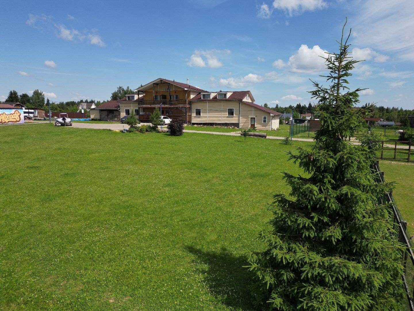 видео с коптера, ферма, дмитров,