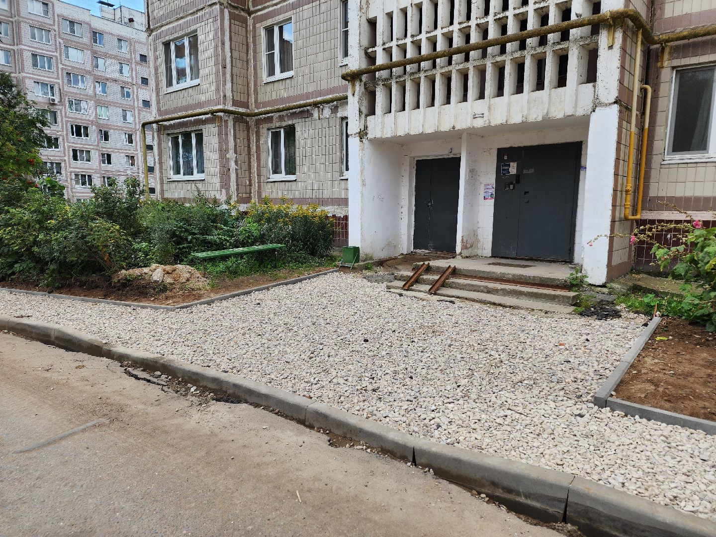 Чехов, улица Лопасненская, благоустройство двора, формирование комфортной городской среды, парковки, проезды, тротуары,