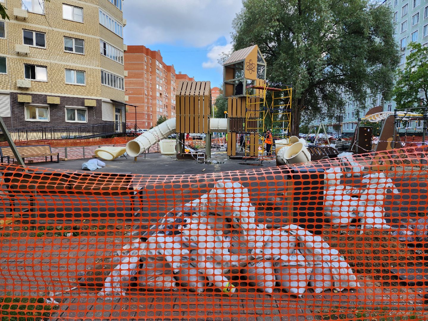 раменское, благоустройство, детская площадка на Гурьева 9,