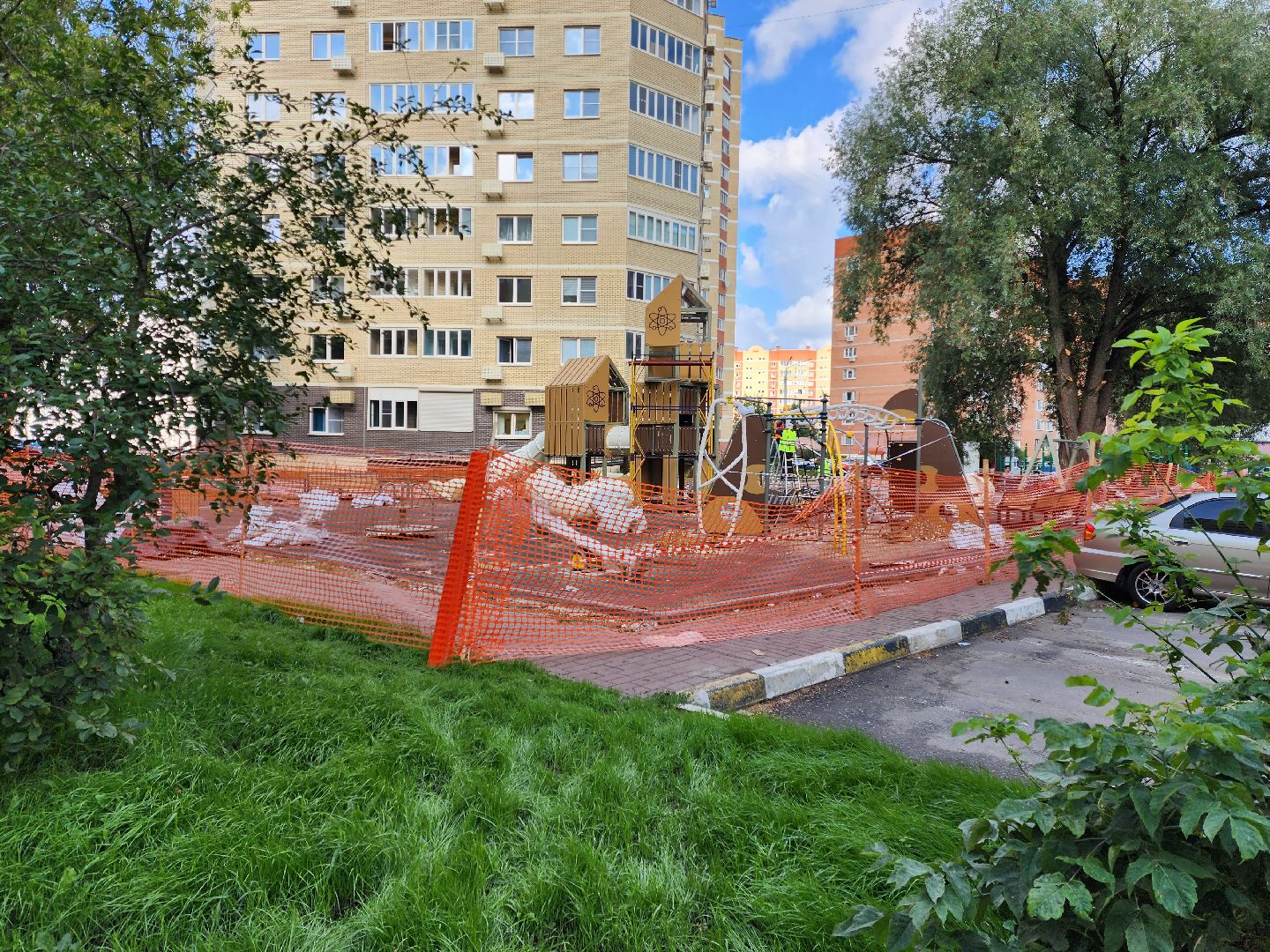 раменское, благоустройство, детская площадка на Гурьева 9,