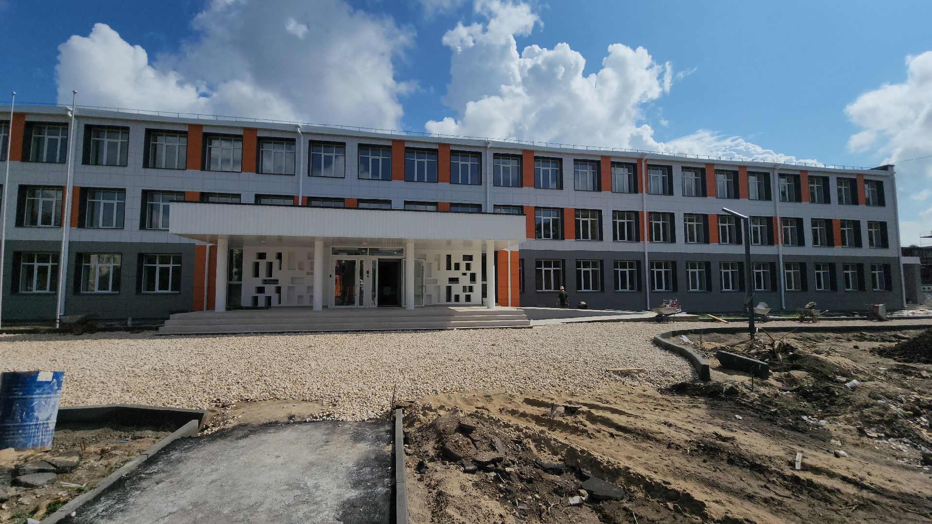 серпухов, улица космонавтов, школа 16, капитальный ремонт, входная группа,