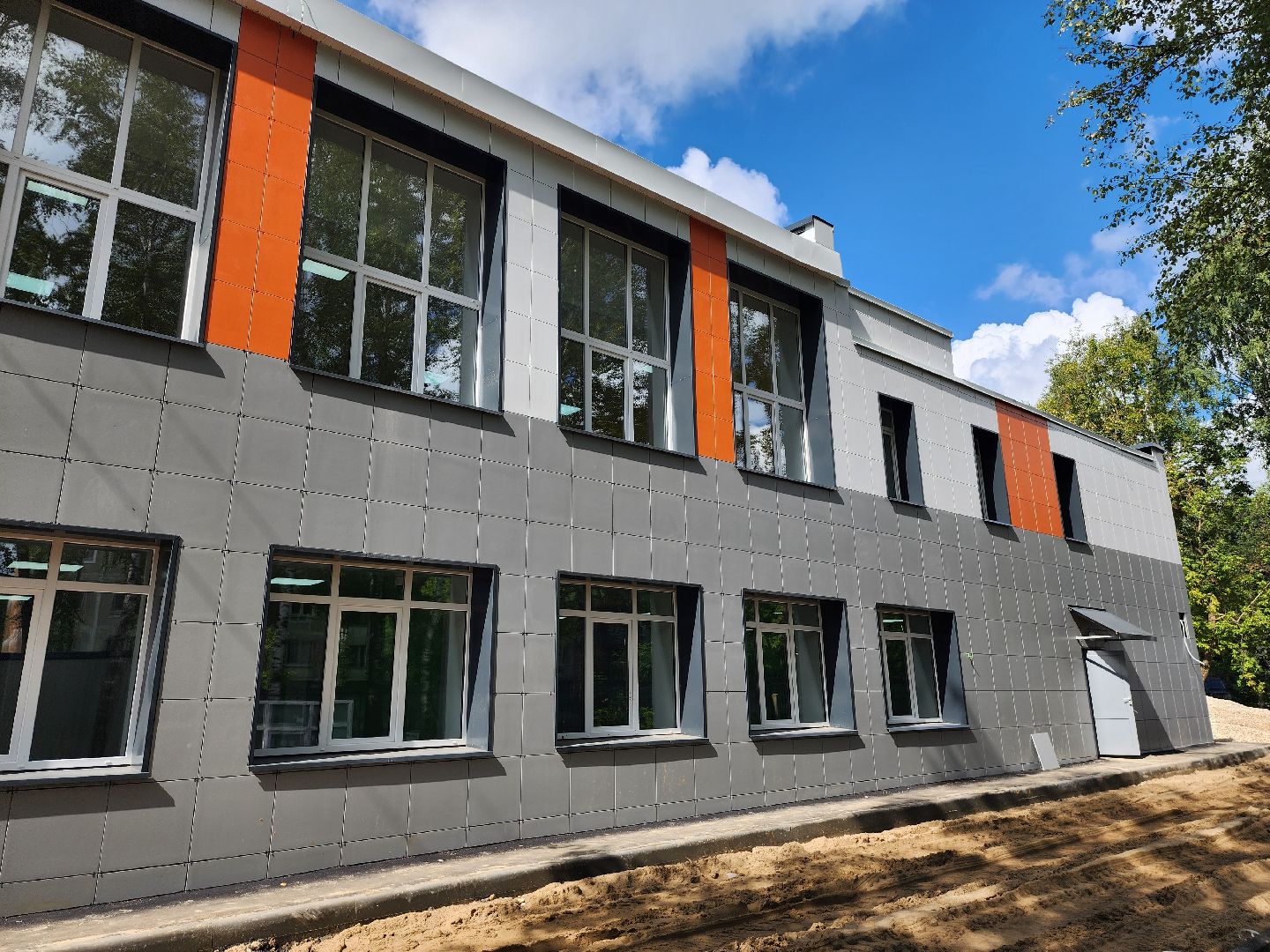 серпухов, улица космонавтов, школа 16, капитальный ремонт, входная группа,