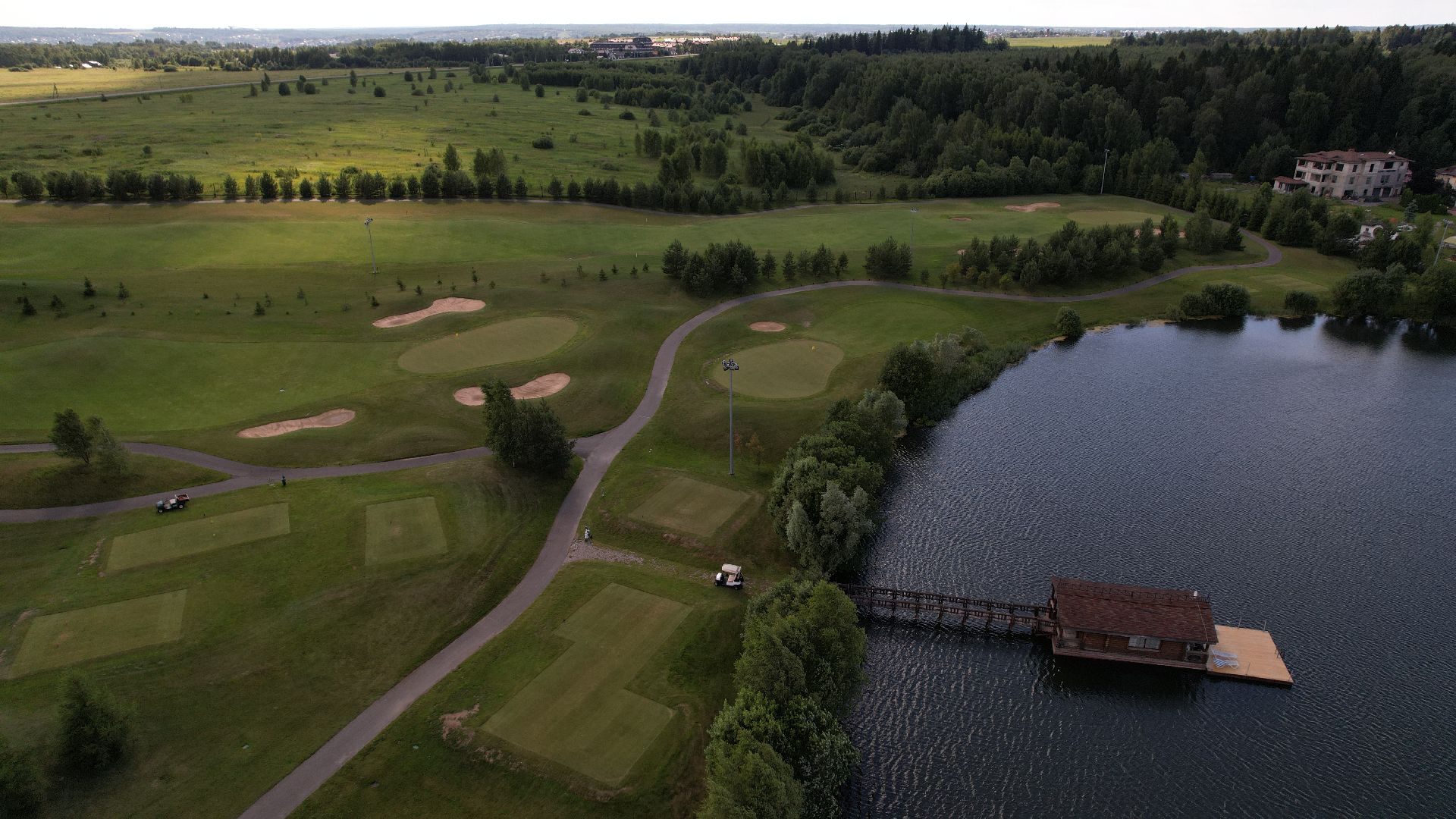 видео с коптера, гольф, дмитров,