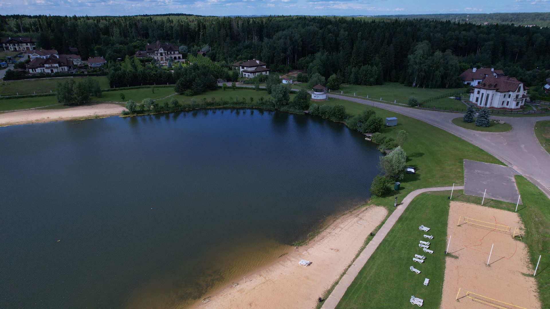 видео с коптера, гольф, дмитров,