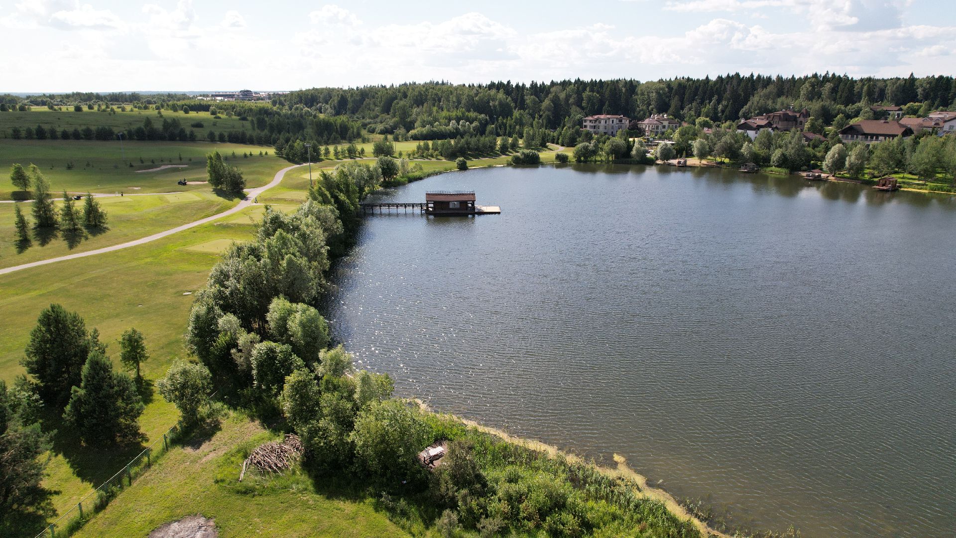 видео с коптера, гольф, дмитров,