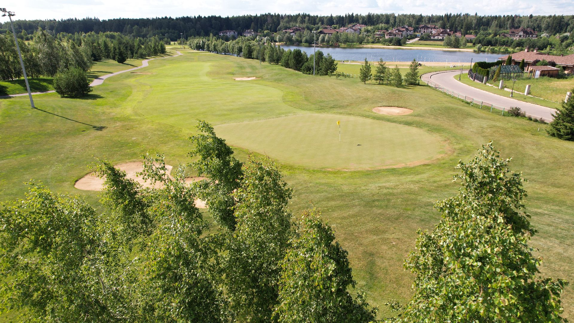 видео с коптера, гольф, дмитров,