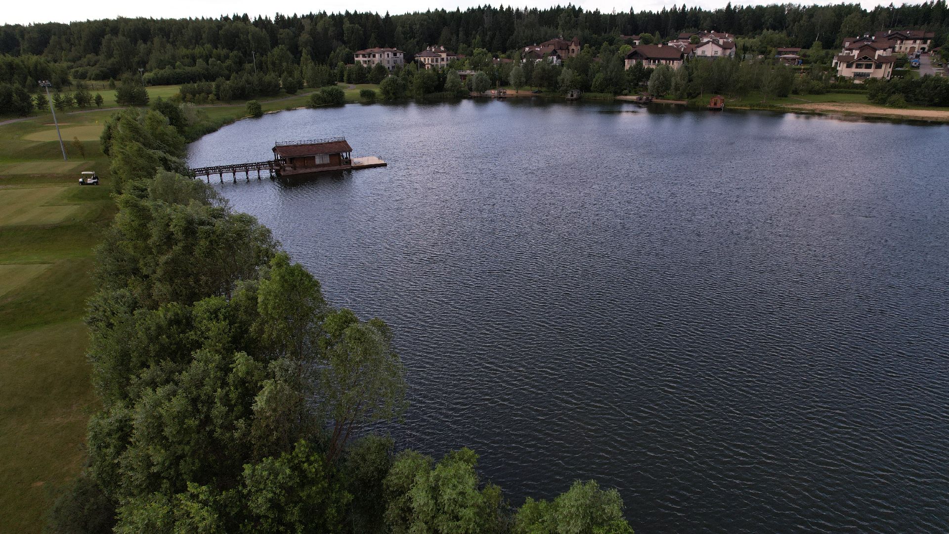видео с коптера, гольф, дмитров,