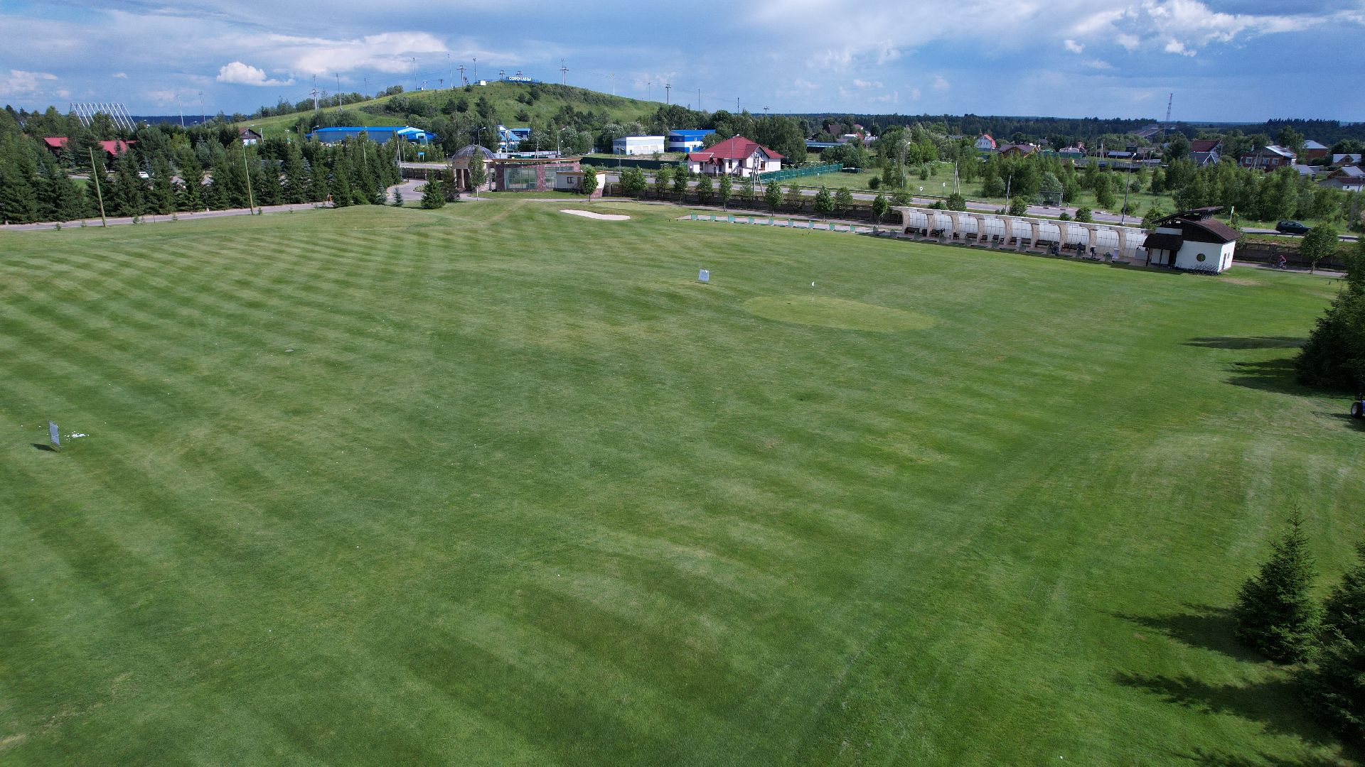 видео с коптера, гольф, дмитров,