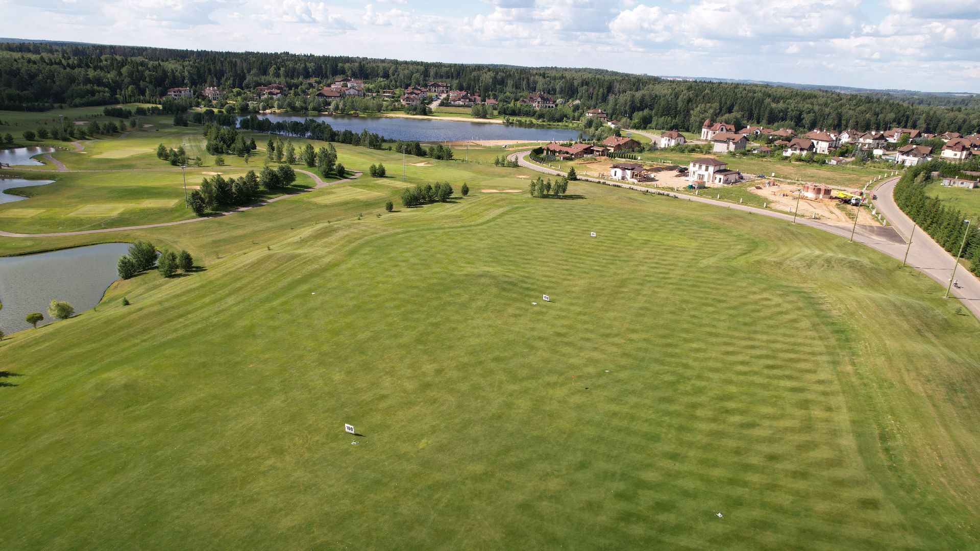 видео с коптера, гольф, дмитров,