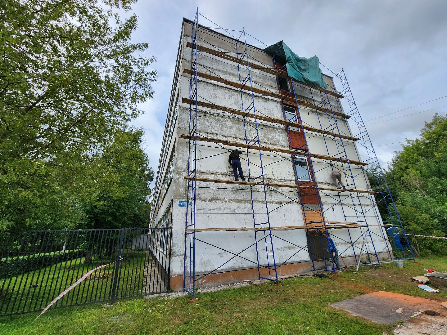 Чехов, школа 8, ремонт фасада, утепление, гидроизоляция, муниципальная программа Образование,герметизация швов,