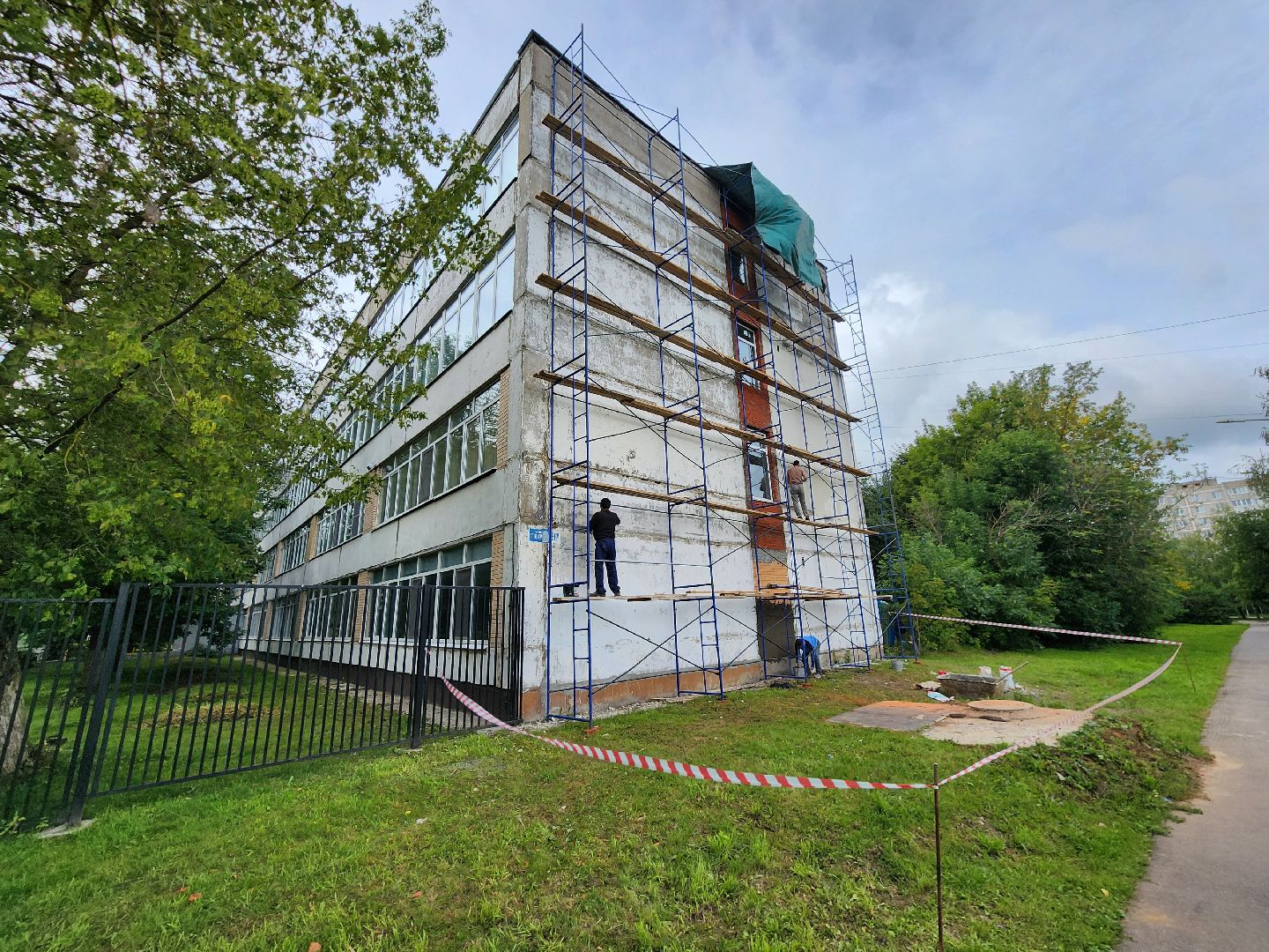 Чехов, школа 8, ремонт фасада, утепление, гидроизоляция, муниципальная программа Образование,герметизация швов,