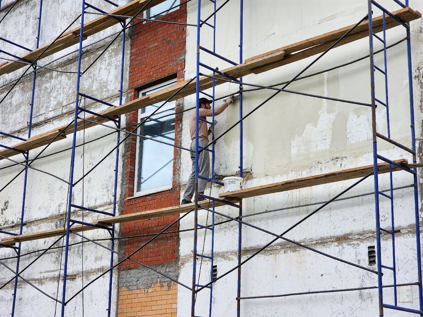 Чехов, школа 8, ремонт фасада, утепление, гидроизоляция, муниципальная программа Образование,герметизация швов,