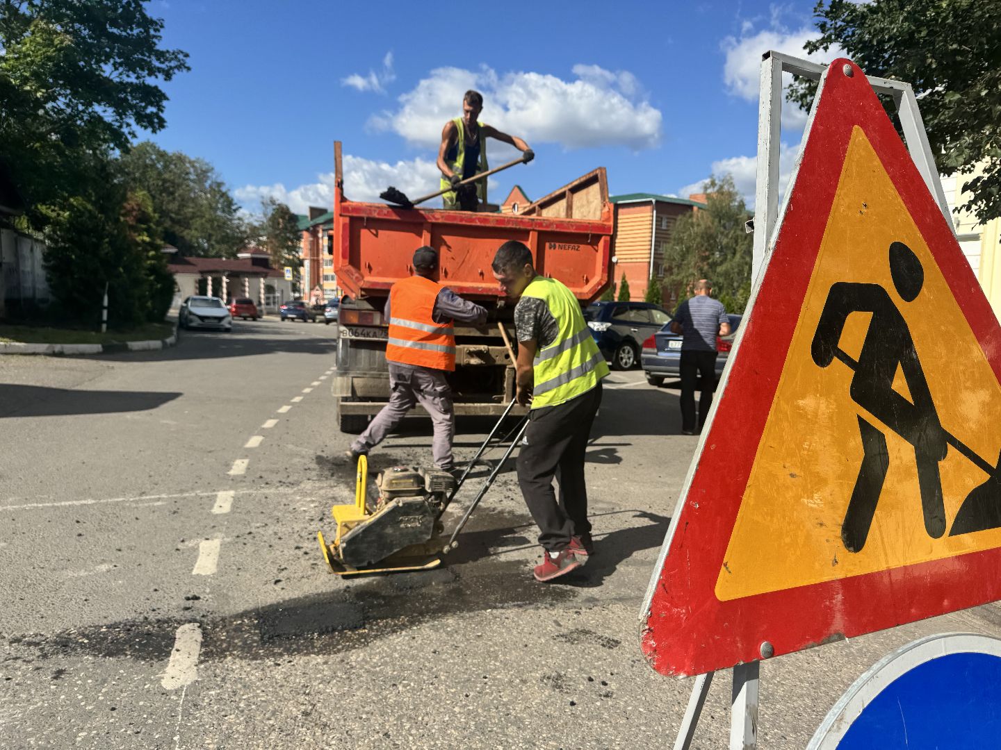 ямочный ремонт, ямочный ремонт дорог, шаховская,