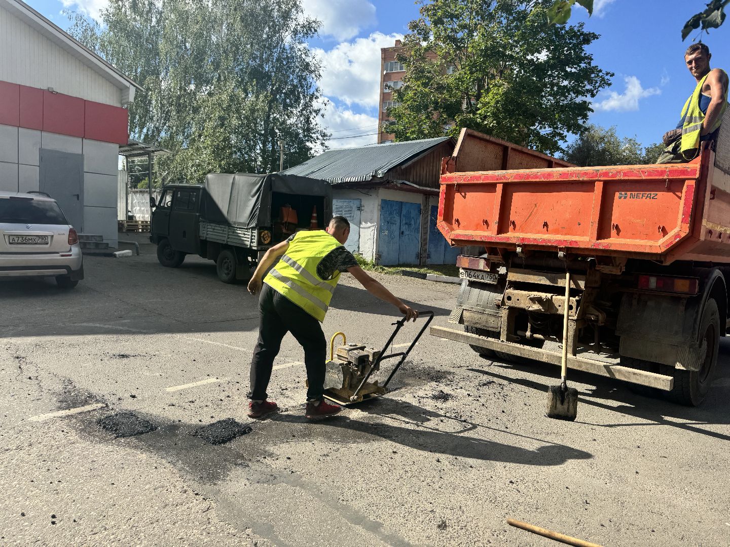 ямочный ремонт, ямочный ремонт дорог, шаховская,