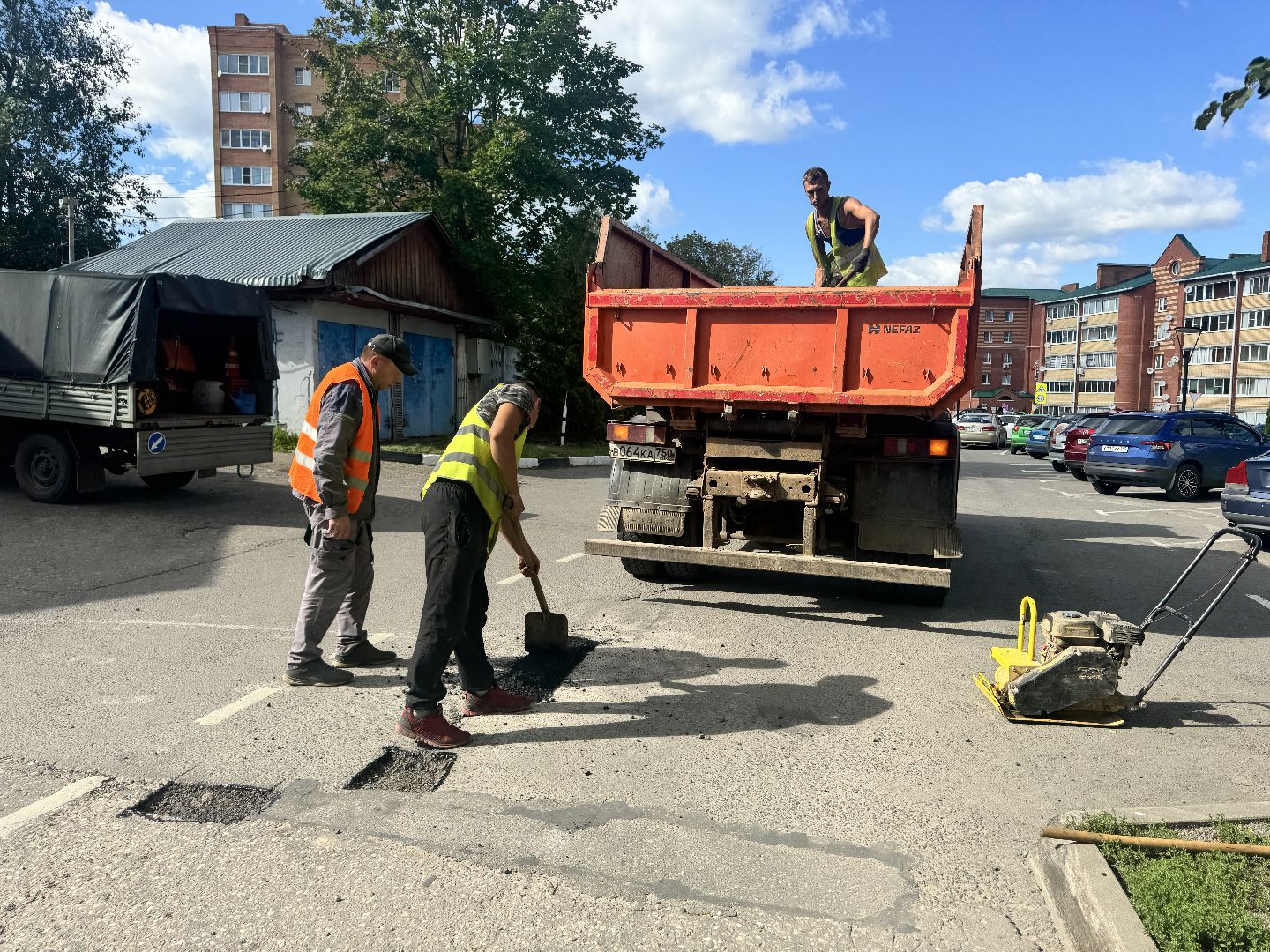 ямочный ремонт, ямочный ремонт дорог, шаховская,