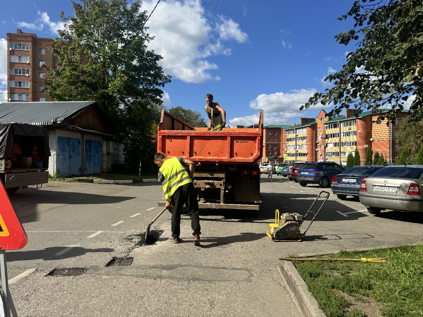 ямочный ремонт, ямочный ремонт дорог, шаховская,