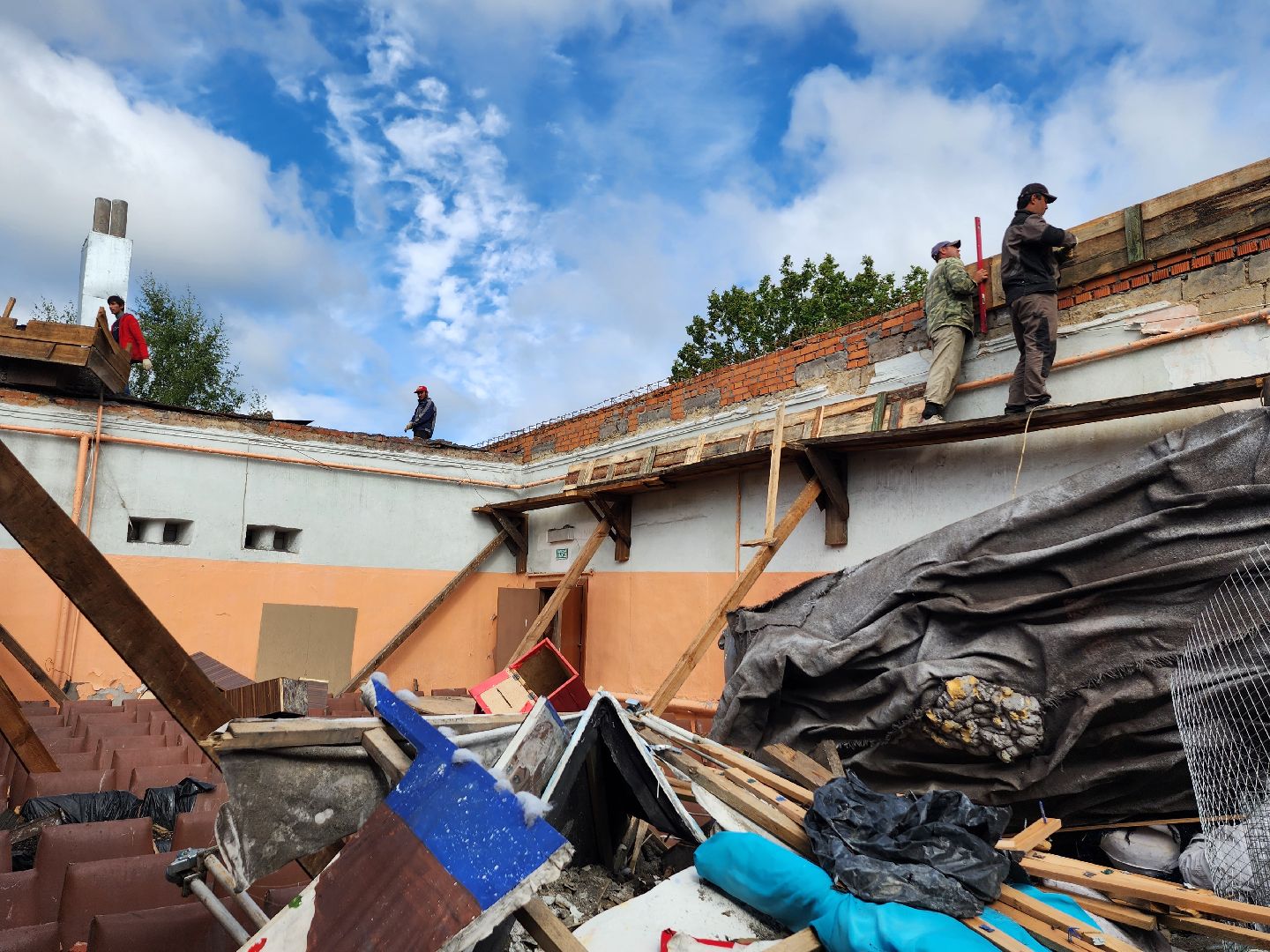 серпухов, деревня гавшино, сельский дом культуры, капитальный ремонт, замена кровли,