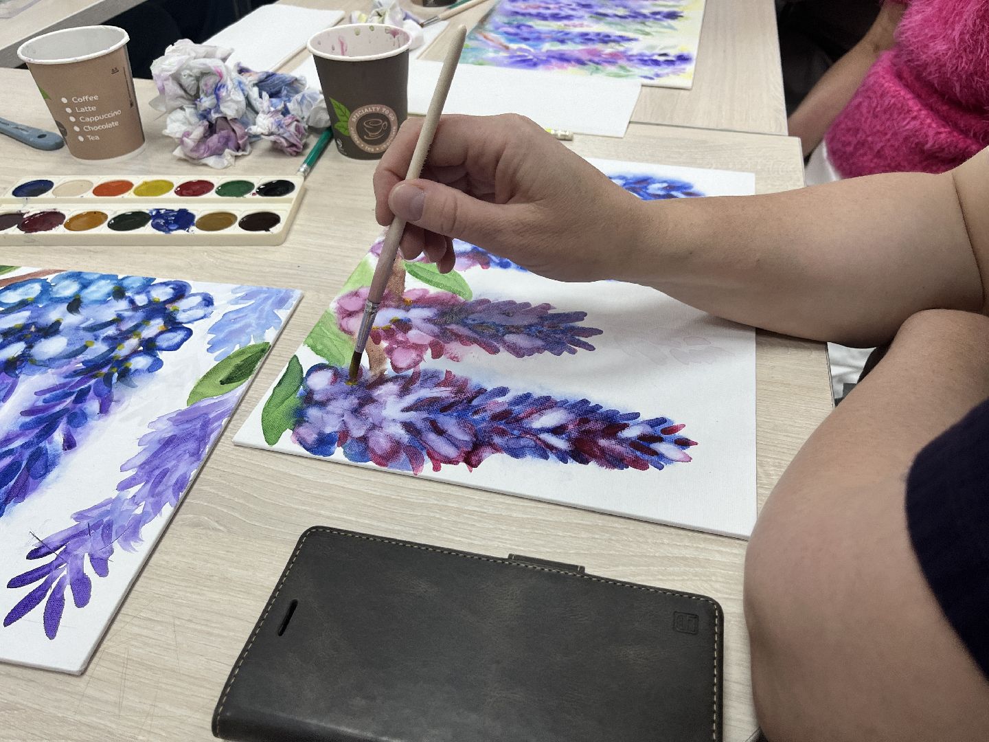 женский клуб, рисование, акварель,