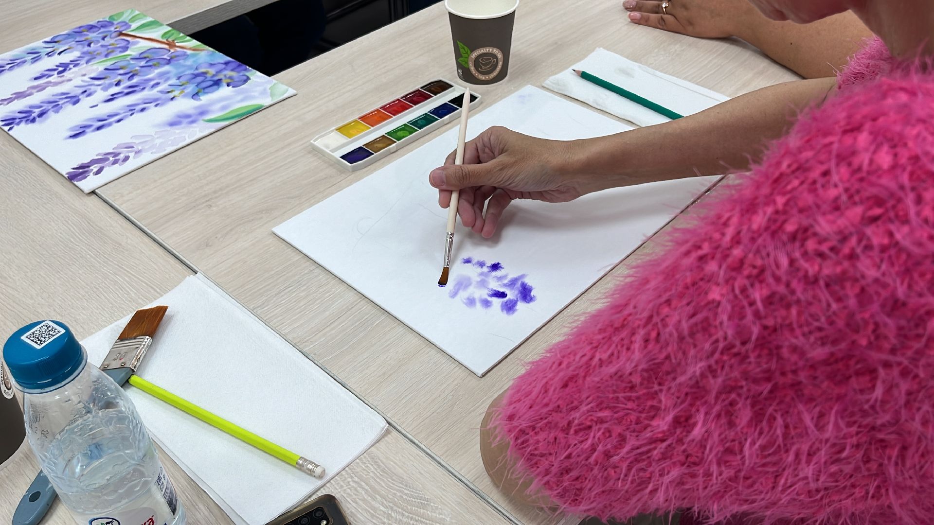 женский клуб, рисование, акварель,