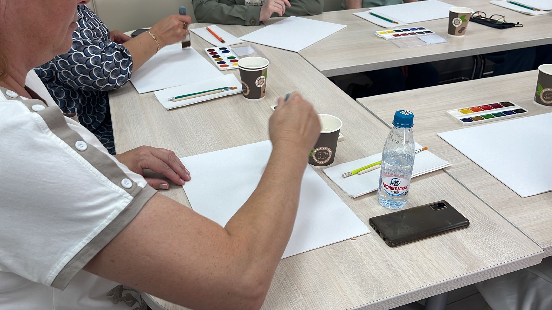 женский клуб, рисование, акварель,