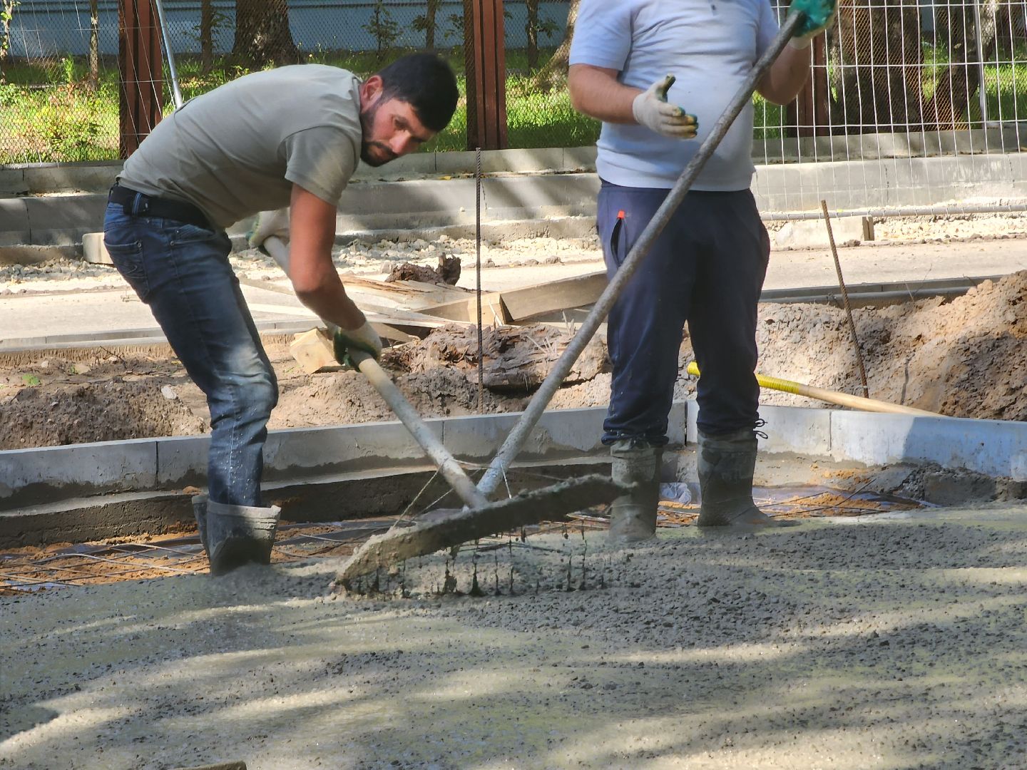 Дубна, Благоустройство, Пешеходные зоны, Укладка плитки, Подготовительные работы, укладка асфальта,