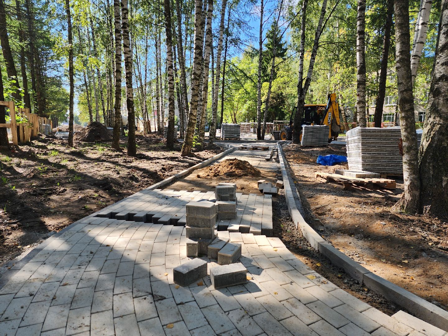 Дубна, Благоустройство, Пешеходные зоны, Укладка плитки, Подготовительные работы, укладка асфальта,