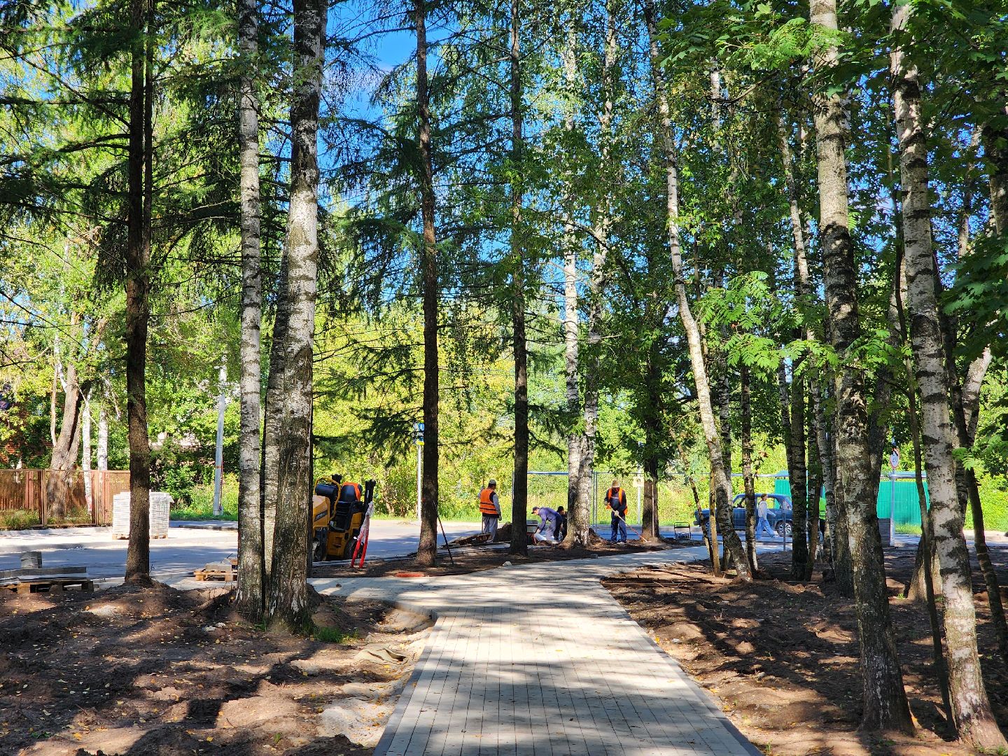 Дубна, Благоустройство, Пешеходные зоны, Укладка плитки, Подготовительные работы, укладка асфальта,