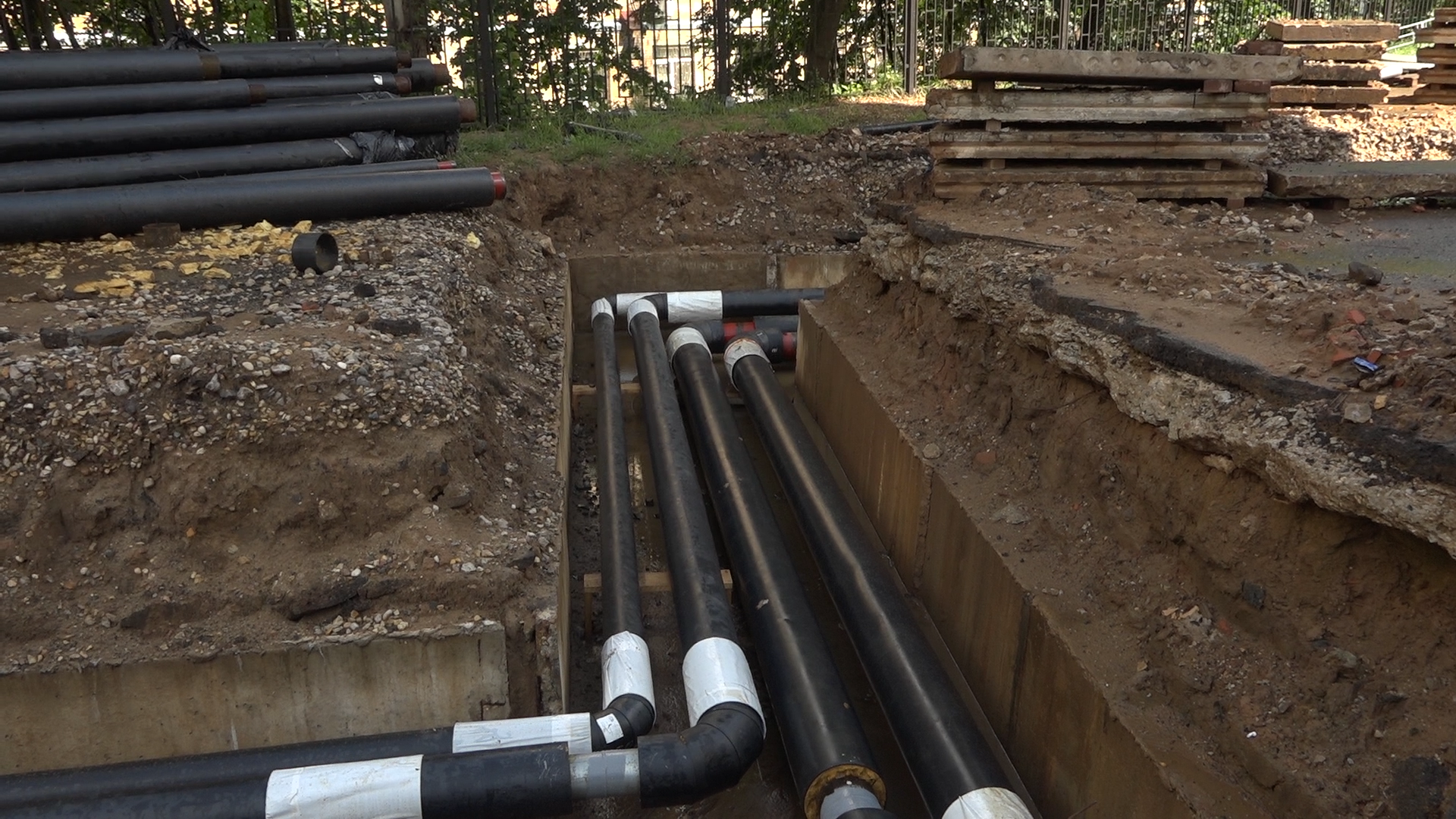 комплексное благоустройство двора, Власиха благоустройство, ул Маршала Жукова Власиха, замена сетей теплоснабжения, Власиха капремонт сетей,