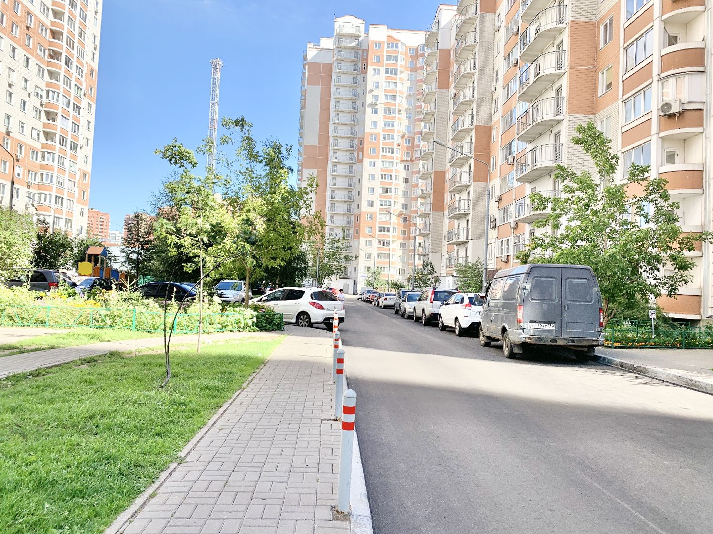 Балашиха, Подмосковье, благоустройство дворов, озеленение двора, высадка сирени, высадка кустарников,