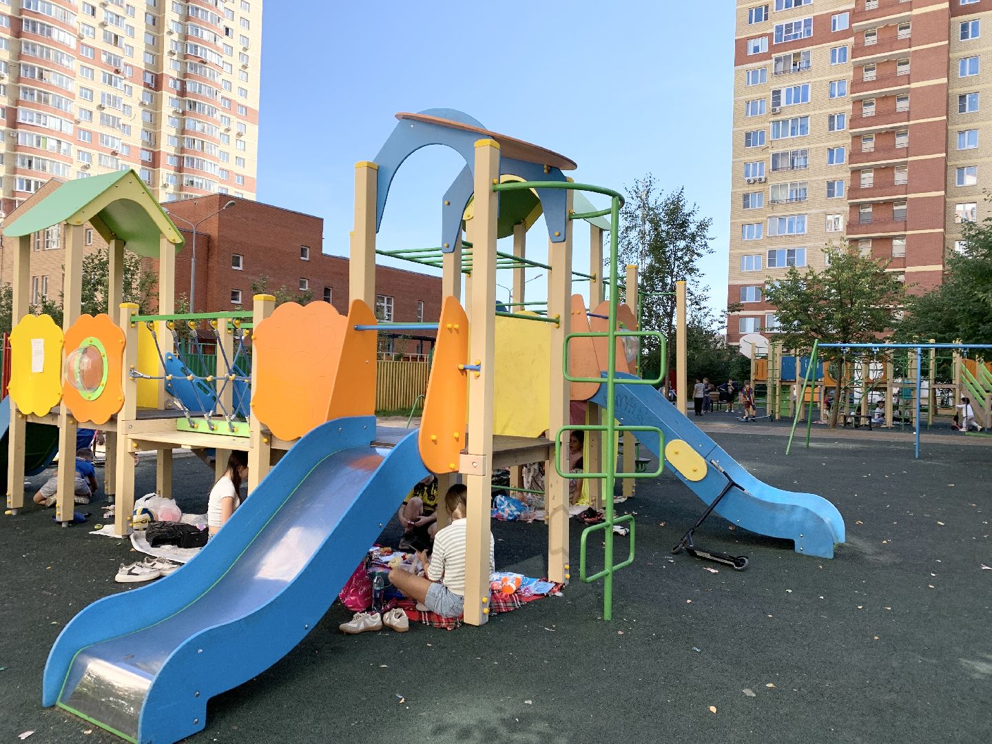 Балашиха, Подмосковье, благоустройство дворов, озеленение двора, высадка сирени, высадка кустарников,