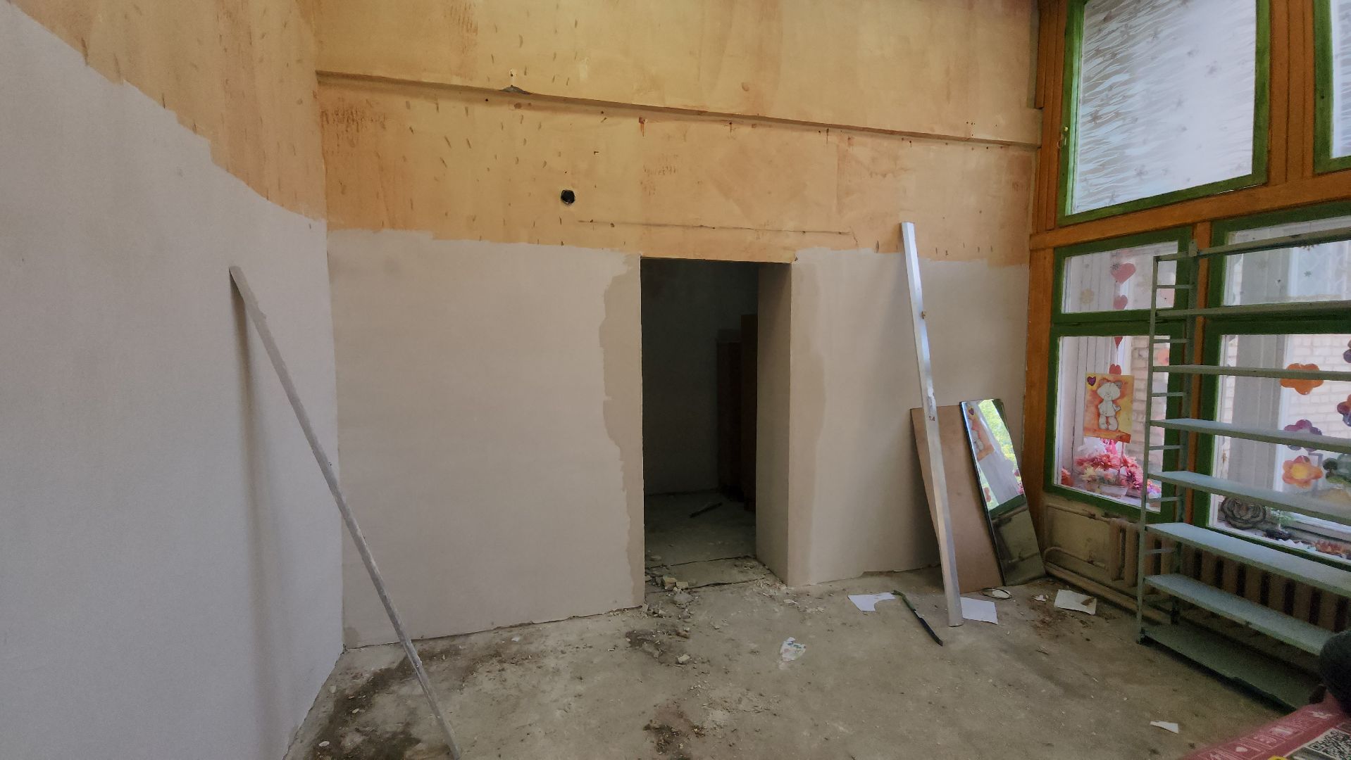 серпухов, поселок авангард, ремонт центра досуга, ремонт кровли, ремонт отмостки,