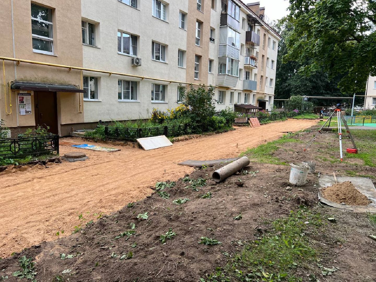 бригада, городской округ восход, асфальт, парковки, благоустроенная территория,