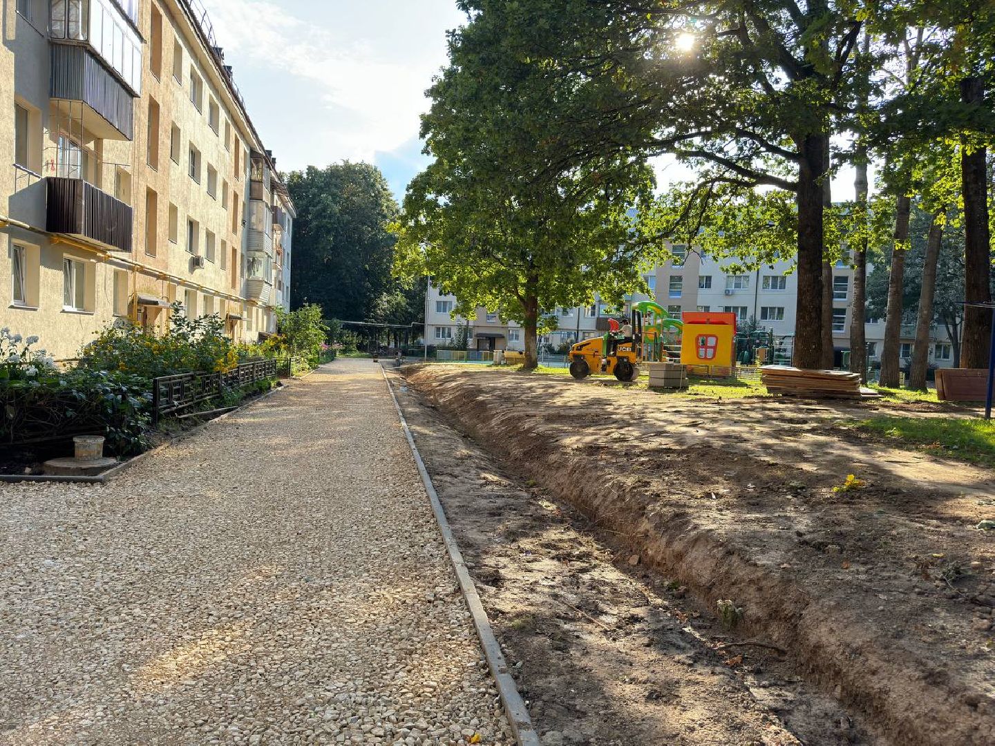 бригада, городской округ восход, асфальт, парковки, благоустроенная территория,