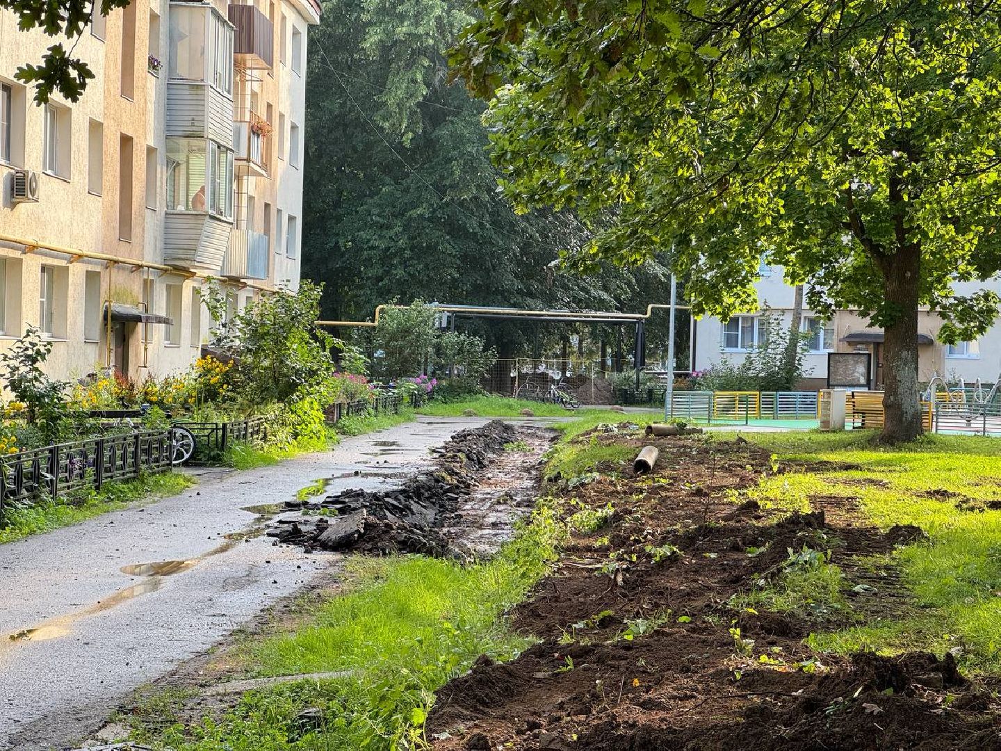 бригада, городской округ восход, асфальт, парковки, благоустроенная территория,