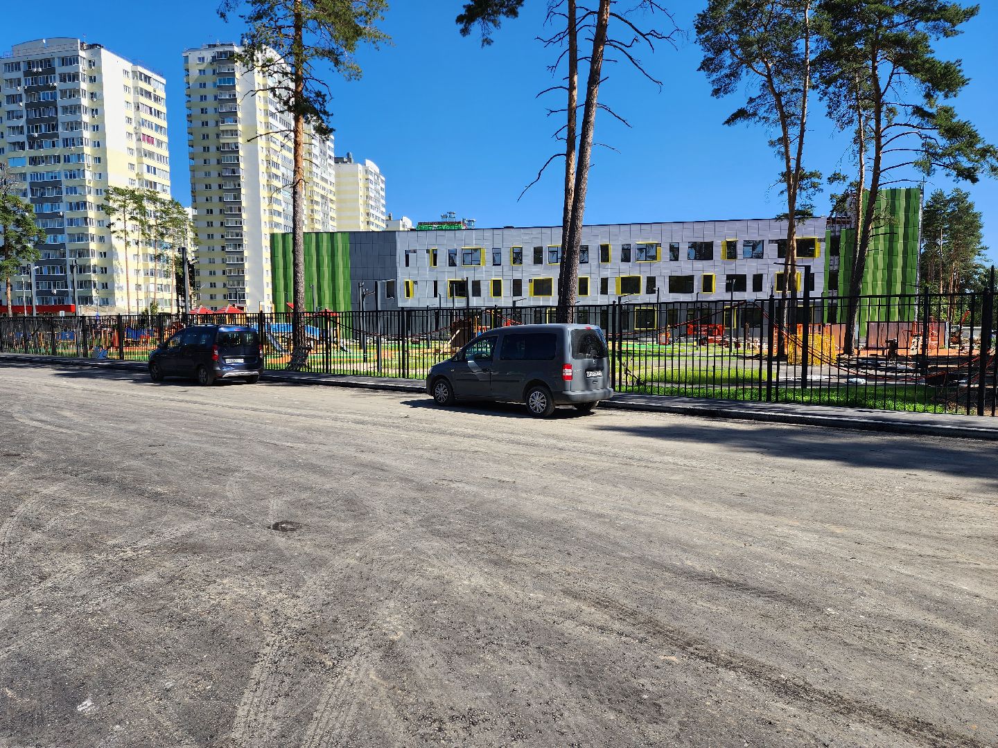 раменское, дороги, тротуар к новой школе на улице Высоковольтной,