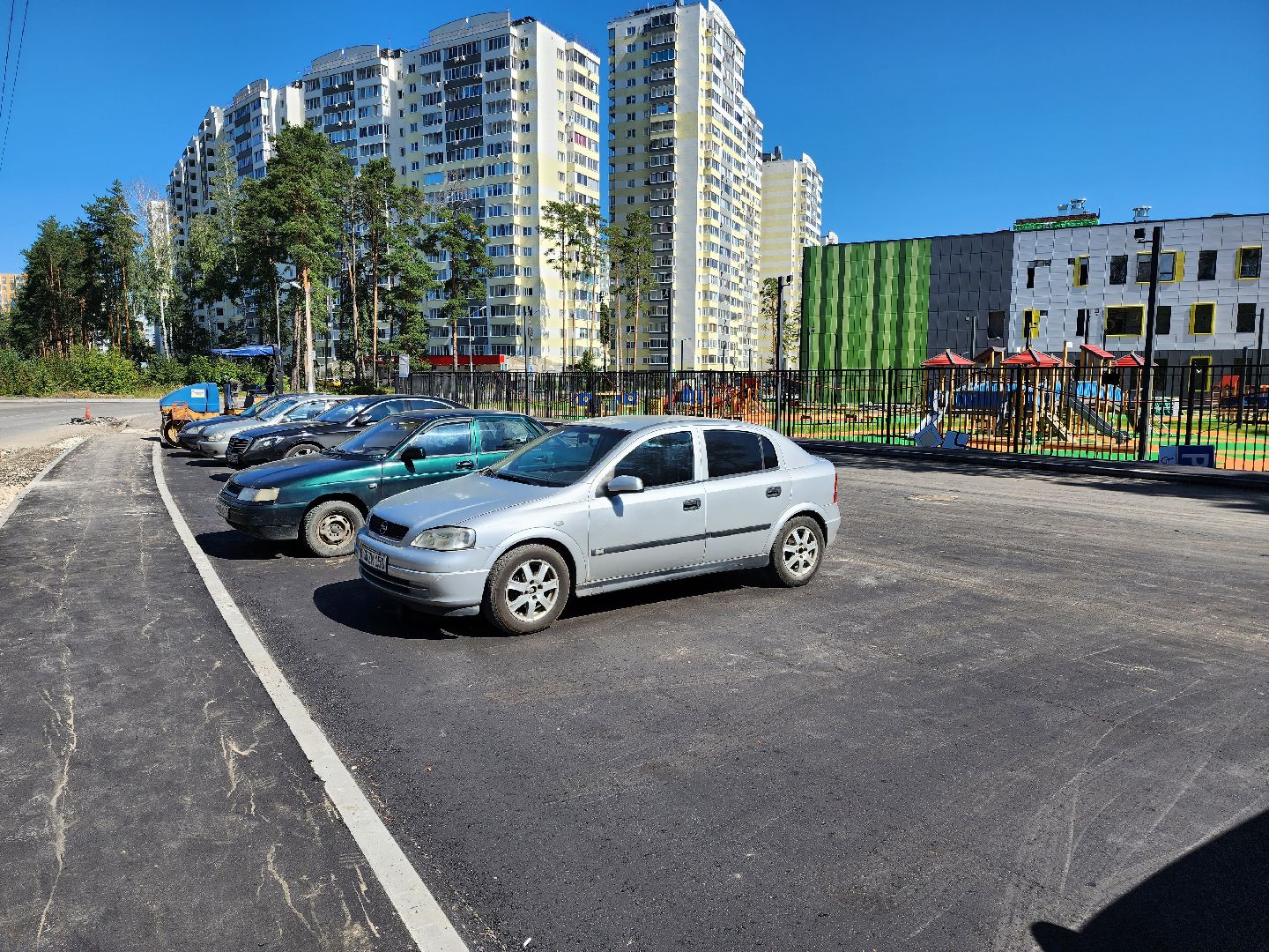 раменское, дороги, тротуар к новой школе на улице Высоковольтной,