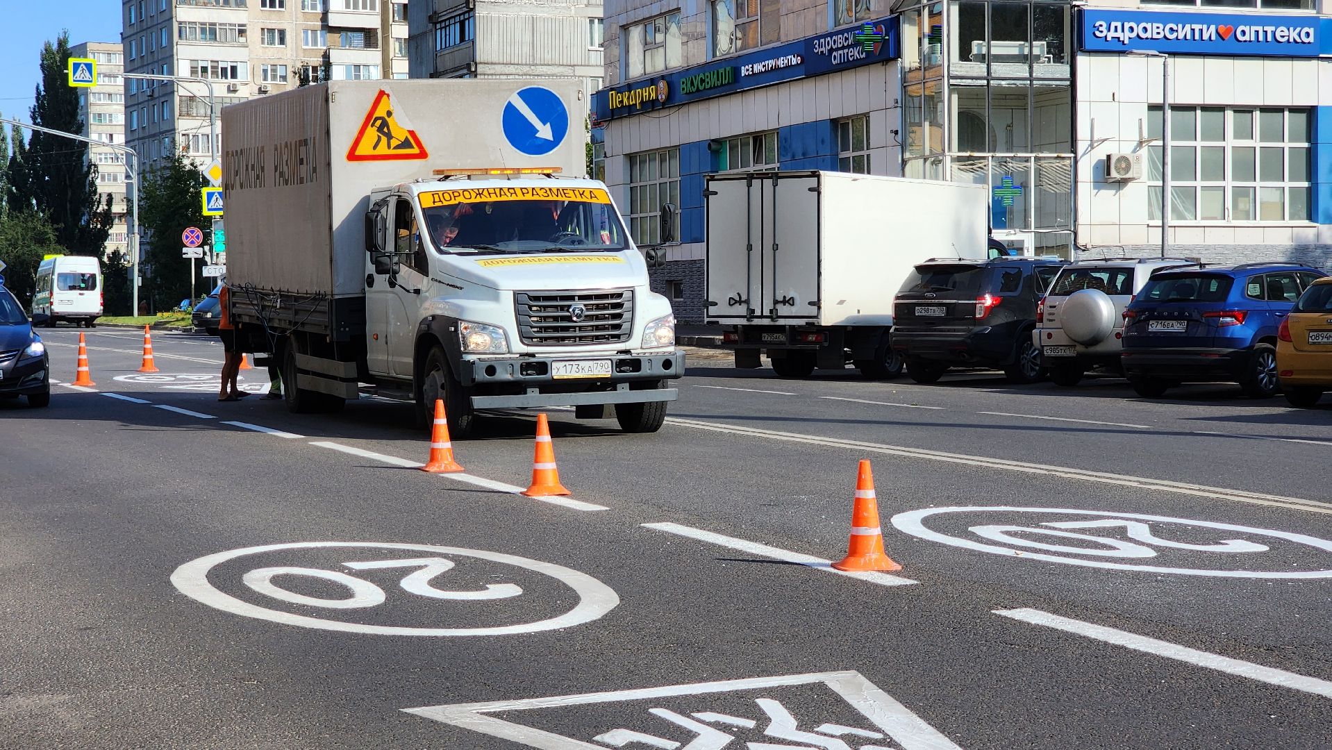 дорожная разметка, подготовка к 1 сентября, дорожные работы,