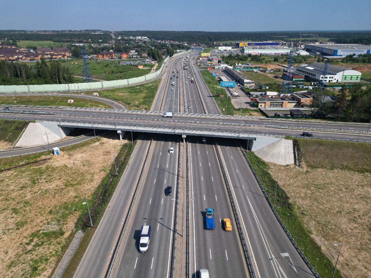 видео с коптера, лобня, дороги, строительство,