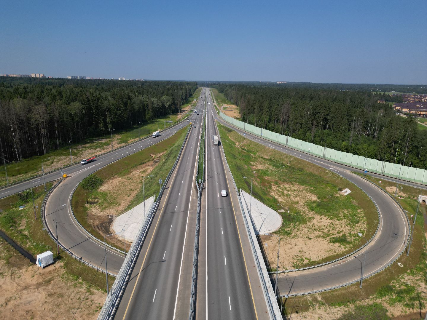 видео с коптера, лобня, дороги, строительство,