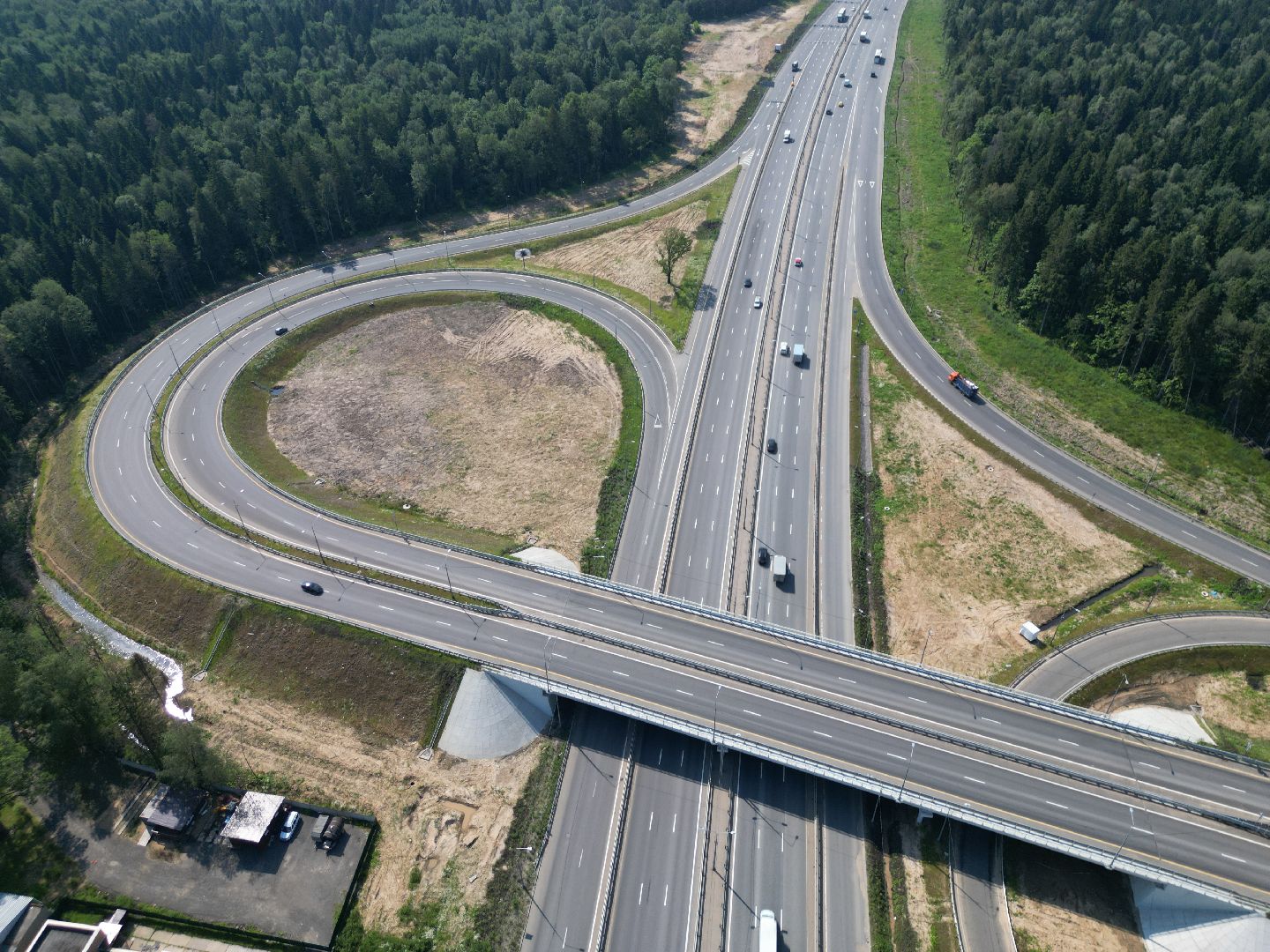 видео с коптера, лобня, дороги, строительство,