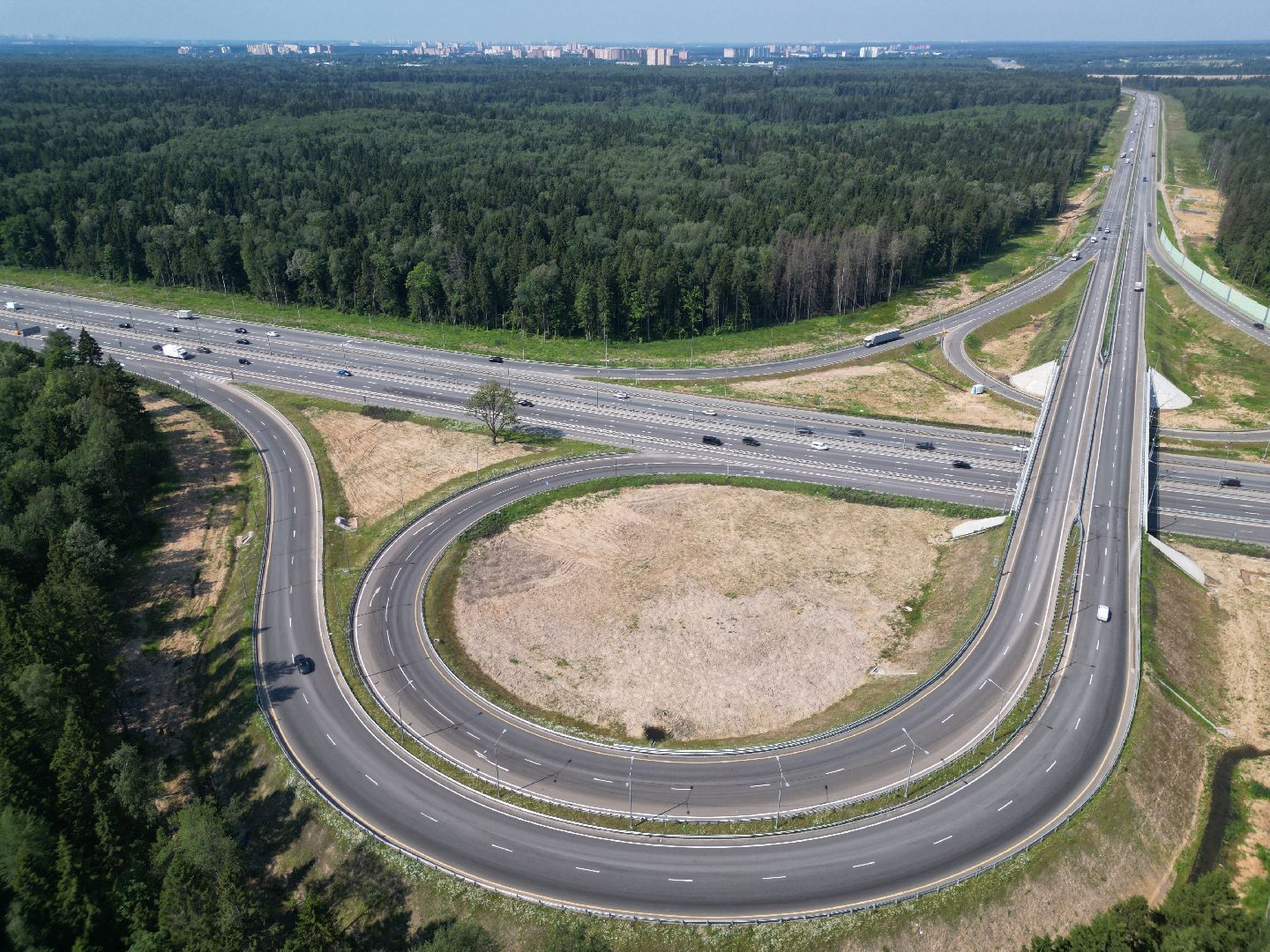 видео с коптера, лобня, дороги, строительство,