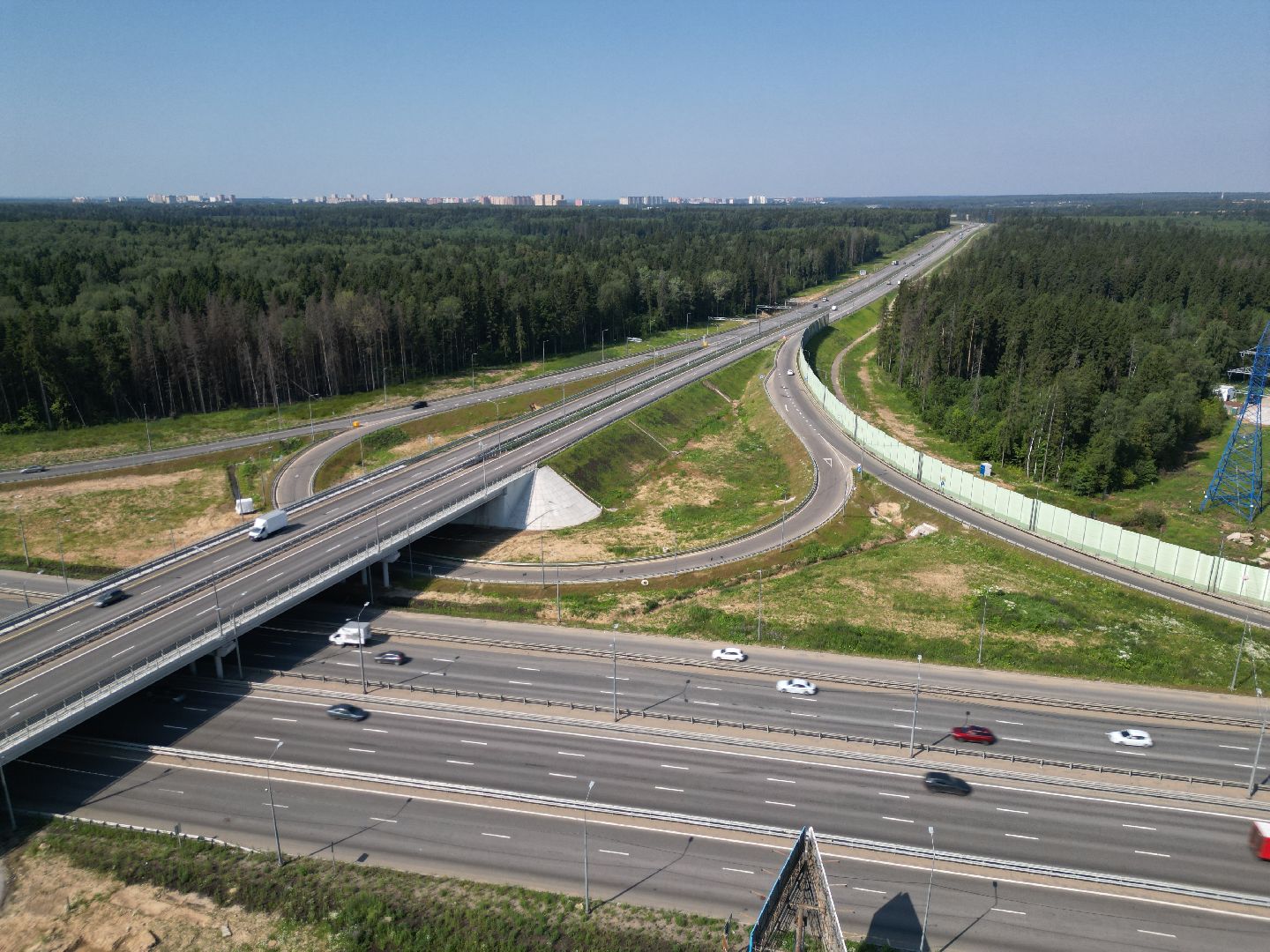 видео с коптера, лобня, дороги, строительство,