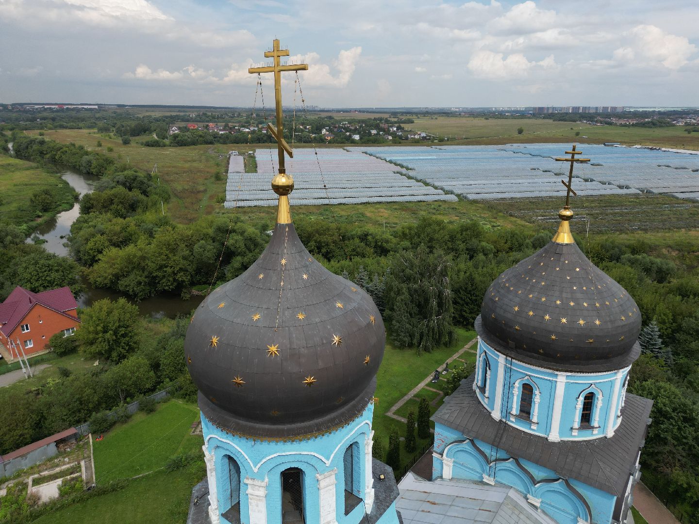 видео с коптера, подольск, покров, церковь, культура,