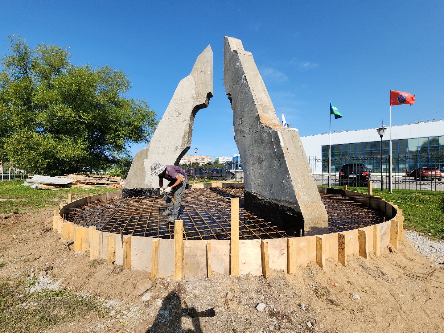 Памятник, Строительство памятника, Памятник ветеранам локальных войн, можайск, можайский городской округ, московская область, подмосковье,