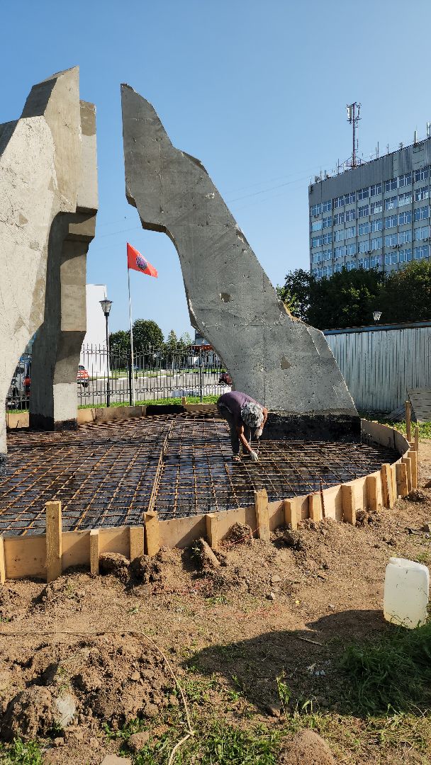 Памятник, Строительство памятника, Памятник ветеранам локальных войн, можайск, можайский городской округ, московская область, подмосковье,