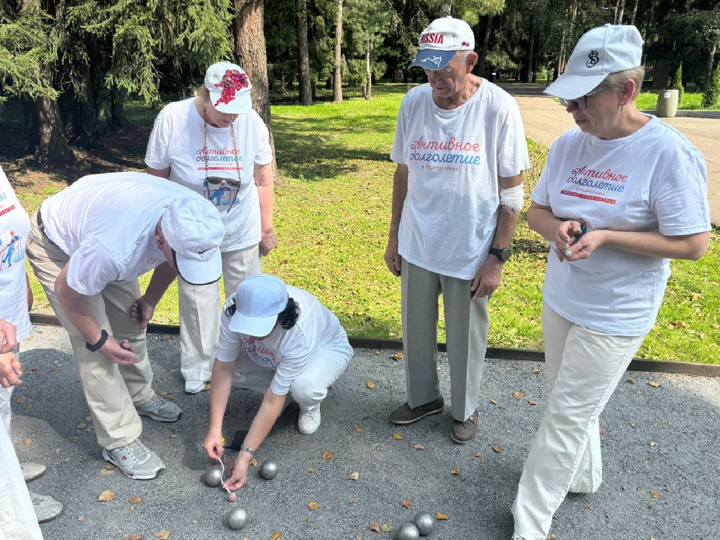 игра в петанку, парк Елочки, Активное долголетие, Домодедово,