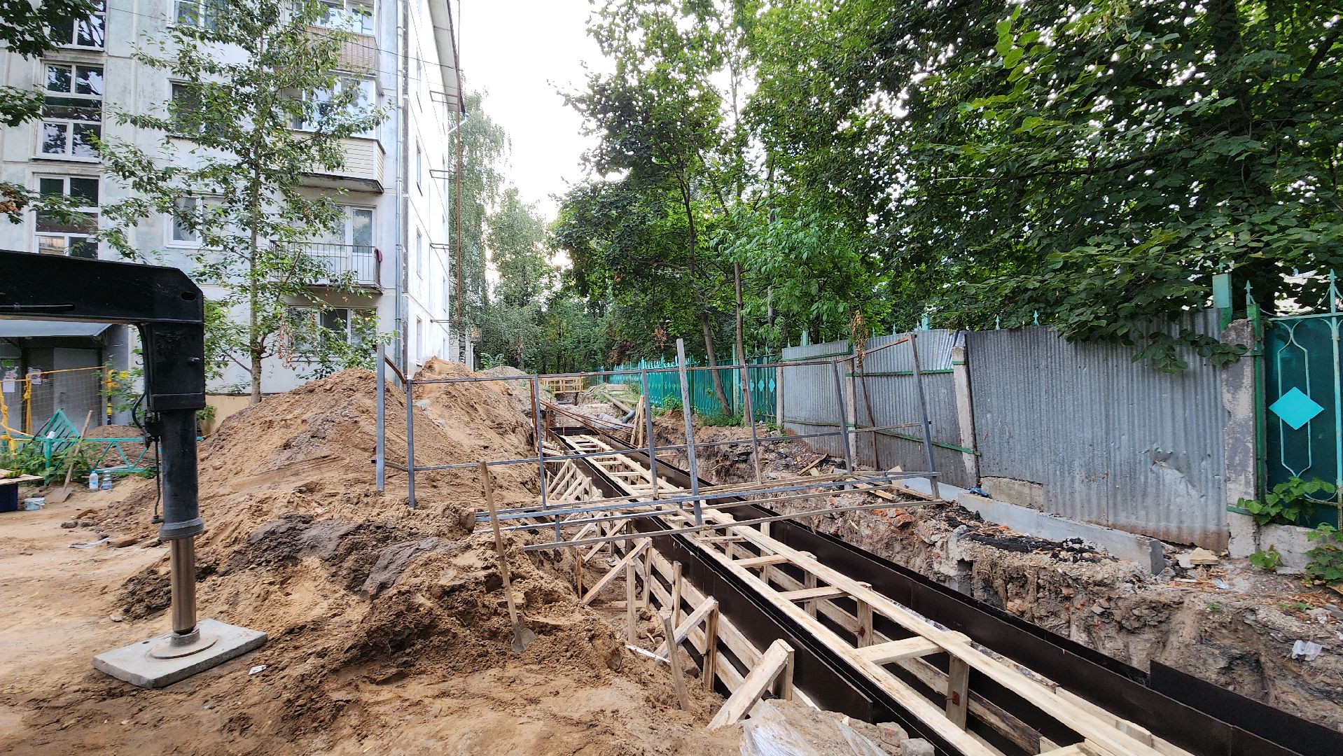 пушкино, ремонт тепловых сетей, центр города, трубы, трубопровод,