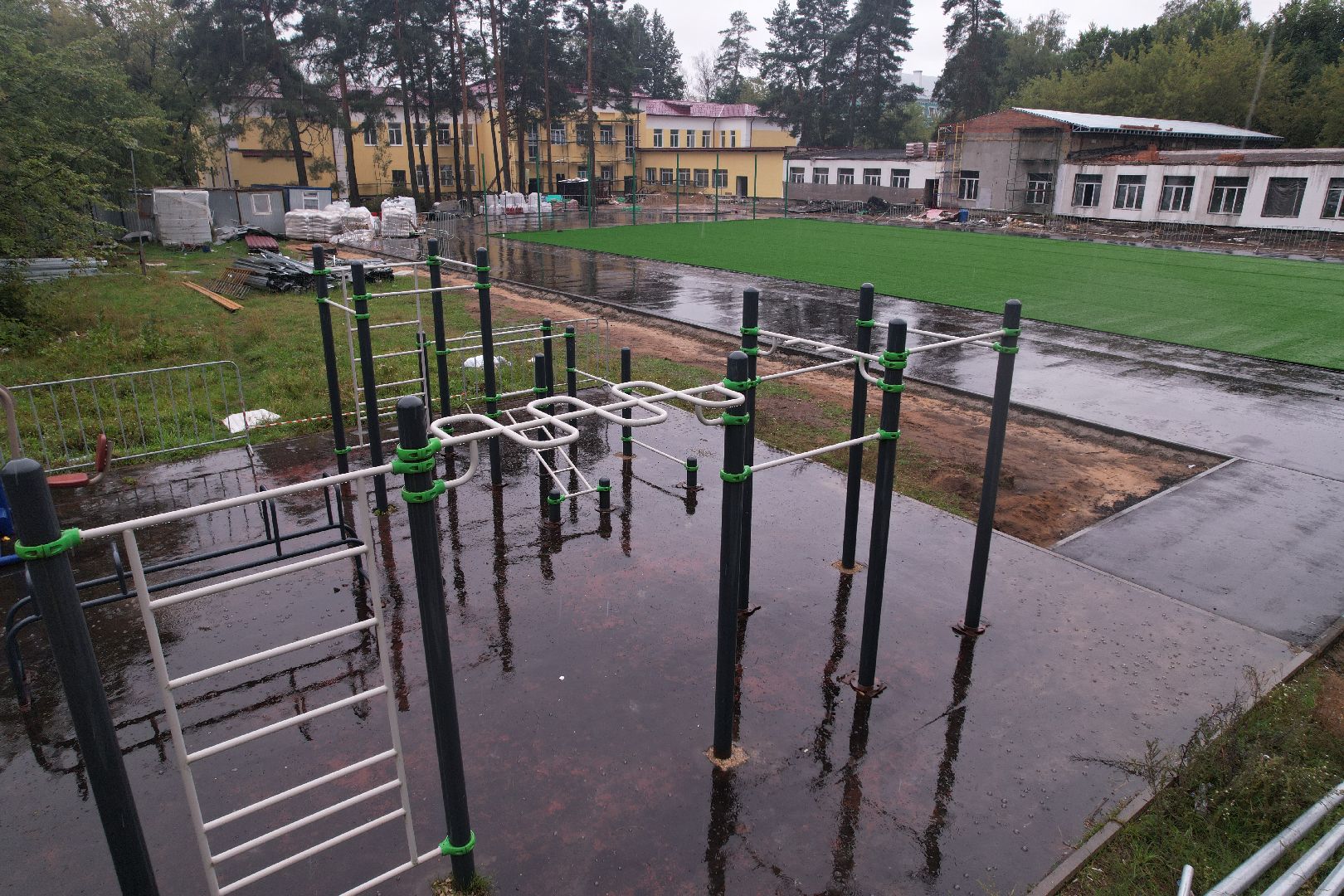 видео с коптера, школа, дубна,